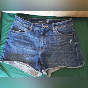 Old Navy Blue Distressed Denim Cutoff Shorts